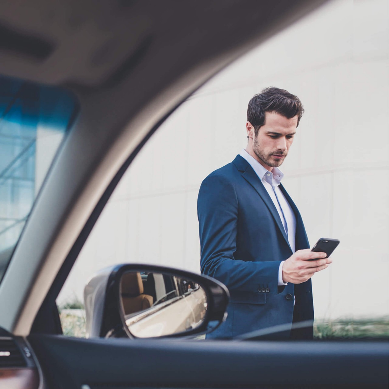 Man browsing mobile