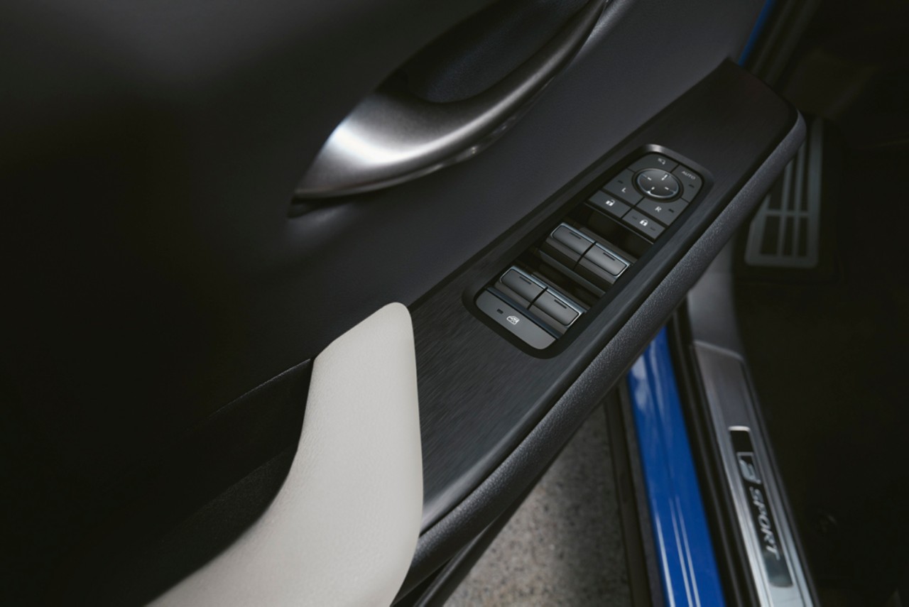  A close-up of a control panel inside a Lexus UX
